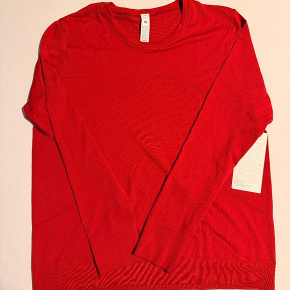 NWT Lululemon Swiftly Relaxed Long-Sleeve Shirt *Hip Length Dark Red Size 10 - Picture 2 of 6